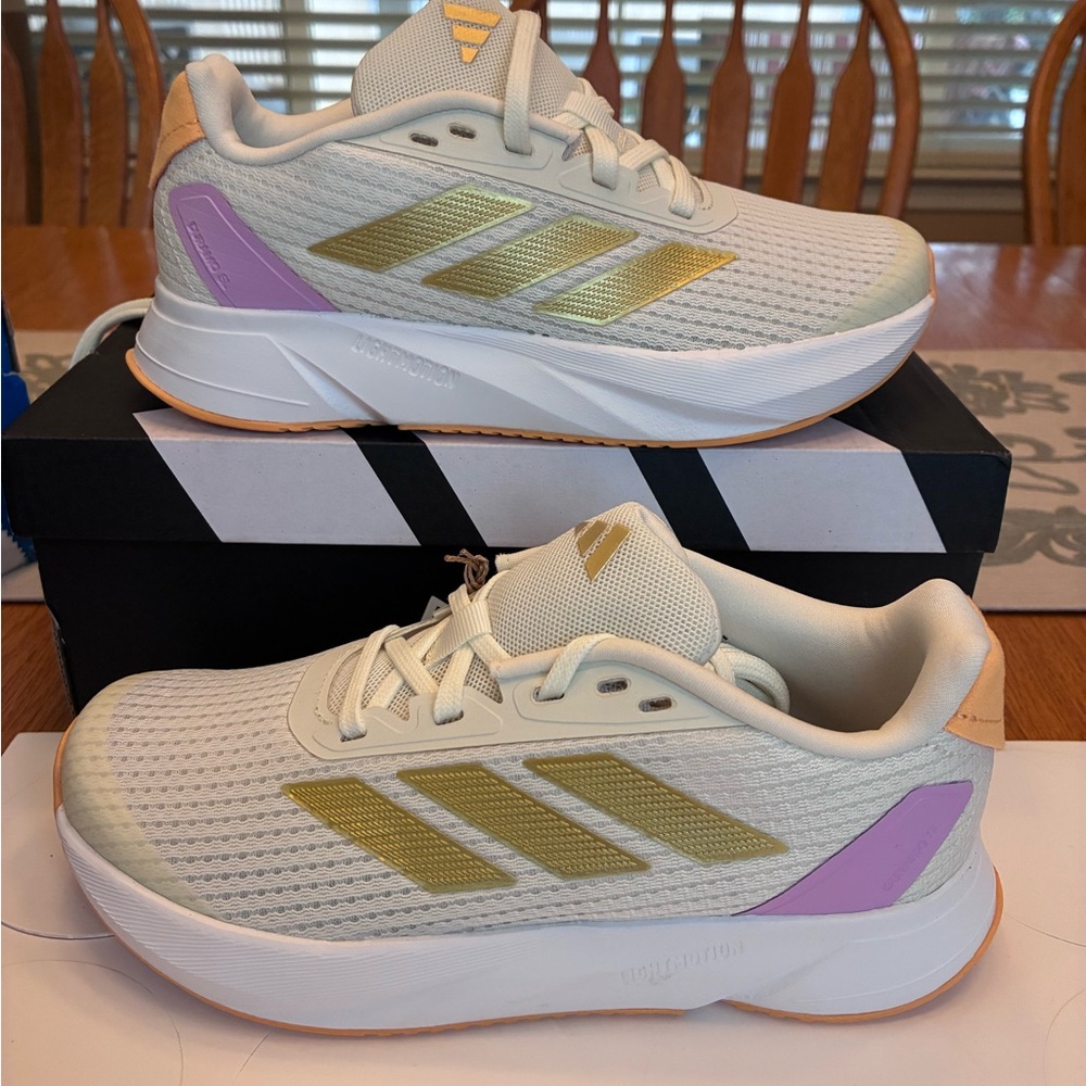 Adidas Cream and Gold Running Shoes